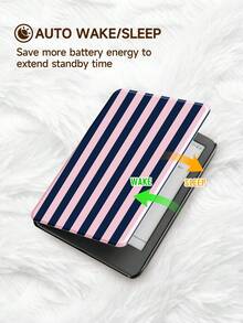 1 chiếc ốp bảo vệ sách điện tử sọc xanh dương và hồng, tương thích với Kindle Paperwhite 5, (A16) 11 inch thế hệ thứ 11 2025, 10.2 inch thế hệ thứ 10, chức năng tự động bật/tắt màn hình, mỏng nhẹ, vừa vặn hoàn hảo để bảo vệ máy tính bảng/máy đọc sách điện tử của bạn. - Nhiều màu - Xem 7