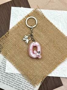Creative Cartoon Cute Heart Star Shiny English Letter Keychain Pendant, Suitable As Small Gift For Friends And Family During Holidays - Multicolor - View 30
