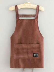 1 chiếc tạp dề đầu bếp kẻ sọc, thiết kế thời trang unisex có túi - Thích hợp cho đầu bếp, người đam mê nướng BBQ và thợ cắt tóc. - Nhiều màu - Xem 11