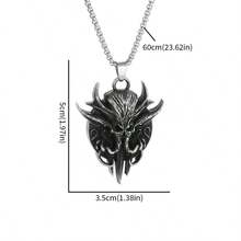 1pc Stainless Steel Octopus Pendant Necklace, Minimalist Pearl Chain Jewelry For Men - Black - View 6