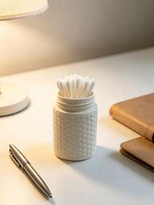 Cotton Swab Storage Box, Floss Storage Box, Toothpick Storage Box, Suitable For Storing Cotton Swabs And Various Small Items. It Saves Space, Practical, Can Be Used To Store Cotton Swabs, Floss, Hair Clips, Paper Clips, Etc. Can Be Used As Bathroom Storage Jar, Cotton Swab Dispenser, Makeup Pad Box, Floss Box, Etc. - Multicolor - View 3