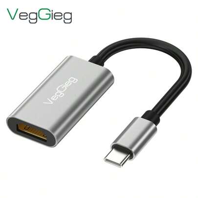 VegGieg Type-C 转高清电视适配器，4K 高清镜像线，智能手机/笔记本电脑转电视/投影仪转换器
