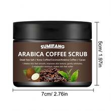 SUMIFANG Kem tẩy tế bào chết chứa caffeine 120g, được làm giàu với dừa, hạt cà phê và muối Biển Chết. Sản phẩm giúp tẩy tế bào chết đồng thời giữ ẩm, cho làn da mịn màng, mềm mại và cải thiện kết cấu da. - Than hoạt tính - Xem 7
