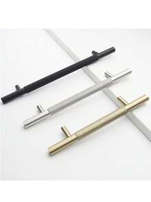 T-Bar Aluminum Alloy Drawer Pulls - Gold/Silver/Black Cabinet Handles For Furniture Hardware And Home Decoration - Silver - View 3