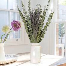 115 Pcs 17'' Natural Dried Eucalyptus Stems & Lavender Flowers Bundle For Shower, Shower Essentials Dried Flowers, Bathroom Decor, Wedding Boho Decor, Mother's Day Gifts For Women, Mother Gifts - 1 捆(115 件) - 查看 10