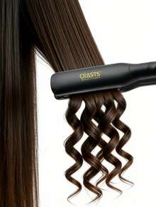 二合一直发卷发棒，陶瓷直板夹，可用于拉直头发、刘海和卷发，不伤发。 - 黑色 - 查看 10