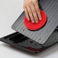 STARLEY-Percutti Bandeja de descongelación rápida para alimentos congelados, placa de descongelación rápida para carne y fruta, herramienta de cocina,39X23CM - Negro - Ver 4