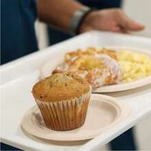 10/50pcs 6/8 Inch Thick Luxury Sugarcane Fiber Paper Plates - Reusable, Leak-Proof, Disposable, Suitable For Celebration Events - Multicolor - View 4