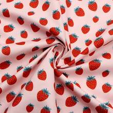 1Pc Fruit Strawberry Polyester Fabric -59x19.68inch(150x50cm) - Soft & Durable Polyester Material, Pre-Cut For DIY Sofa Covers & Handmade Projects,Gift Wrapping,Sewing,Bags,Party Decor, Tablecloths - Default - View 7