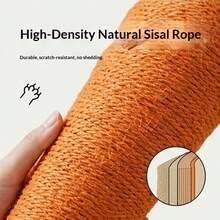 1 tấm cào móng cho mèo dạng đứng, kích thước 16*11 inch, đồ chơi cho mèo bằng dây thừng sisal, trụ cào móng hình củ cà rốt, đồ chơi cho mèo dùng quanh năm. - Xem 3
