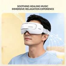Haier Das HHZ-E302M Augenmassagegerät mit beheizter Augenmaske und 3D-Fingerspitzenmassagekopf mit visueller Punktvibration stimuliert die Akupunkturpunkte rund um die Augen, umschließt diese sanft und massiert sie mit konstanter Temperatur. Es lindert Tränensäcke und ist ein ideales Geschenk für Eltern und Kinder. - Übersicht 1