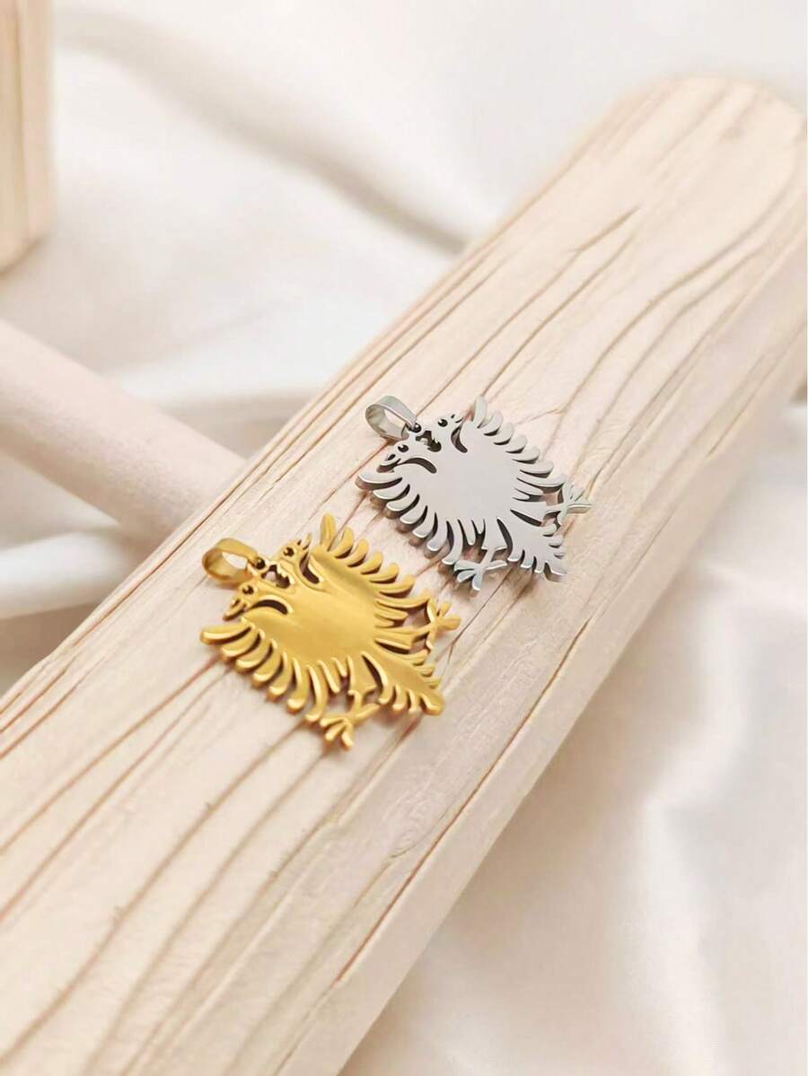 1/3 chiếc mặt dây chuyền hình đại bàng hai đầu Albania, phụ kiện đeo hàng ngày dành cho cả nam và nữ. - Nhiều màu - Xem 1