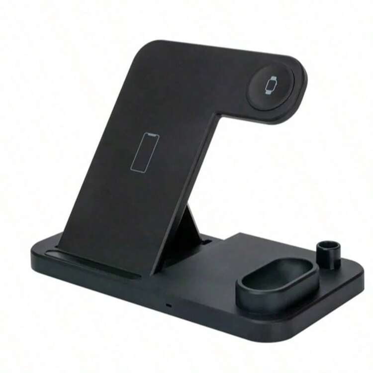 DEMTECH Estación de Carga Inalámbrica 3 en 1 en 1 - Base de Carga Rápida - Cargador Magnnético Multi con Diseño Plegable y Portátil - Carga Simultánea y Segura - Tecnología Qi para Dispositivos  - Ideal para Erioscrito, Oficina y Hogar - Soporte Estética y Compacto - Protección contra Sobrecarga y Cortocircuitos - Carga Estable y Eficiente para Todos Tus dispositivos - Tipo de Enchufe A USA (110-127V) - Añade 1