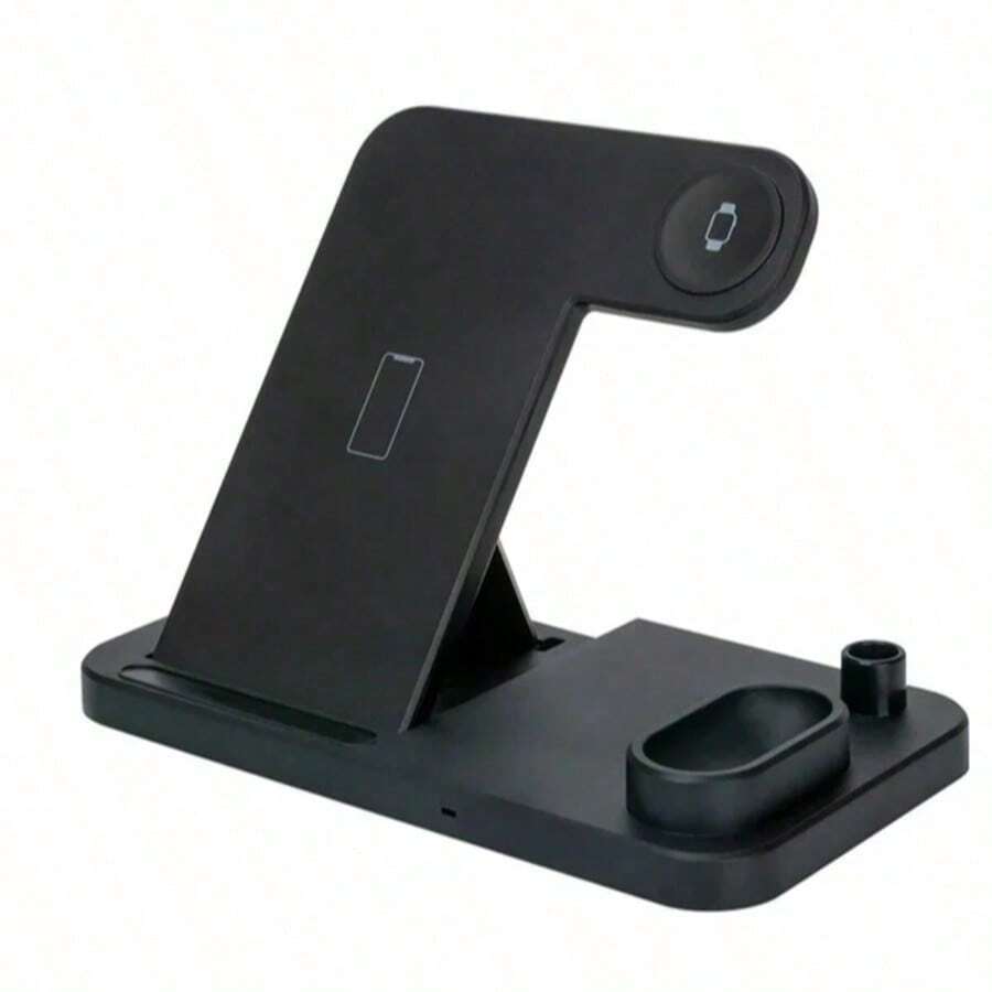 DEMTECH Estación de Carga Inalámbrica 3 en 1 en 1 - Base de Carga Rápida - Cargador Magnnético Multi con Diseño Plegable y Portátil - Carga Simultánea y Segura - Tecnología Qi para Dispositivos - Ideal para Erioscrito, Oficina y Hogar - Soporte Estética y Compacto - Protección contra Sobrecarga y Cortocircuitos - Carga Estable y Eficiente para Todos Tus dispositivos - Tipo de Enchufe A USA (110-127V) - Ver 1