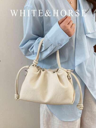 Túi xách Niche Pleated Cloud, mẫu mới về, túi xô dây rút xinh xắn, túi đeo vai và đeo chéo đa năng dành cho nữ.