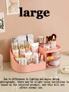 Skincare Product Storage Box, Vanity Storage Box With Drawers, Desktop Cosmetic Storage Box, Containing Lipsticks, Brushes, Eyeshadows And Makeup Brushes, For Desktop Organization. - View 13