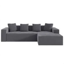 Fully Compressed And Frameless Sofa, Cloud Sofa Combining Several Elements, Modern Modular Sofa With Deep Seats, Upholstered Sofa For Living Room And Bedroom - Grey - View 8