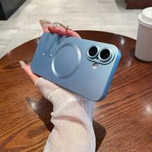 Ốp lưng điện thoại sạc không dây từ tính có bảo vệ camera cho iPhone 17 Pro Max, 16, 15, 14, 13, 12, 11 Pro Plus, 17e - Đỉnh xa màu xanh - Xem 5