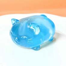 Schylling 3个装软萌可爱立方体挤压减压小猫挤压玩具，解压玩具 - 彩色 - 查看 8