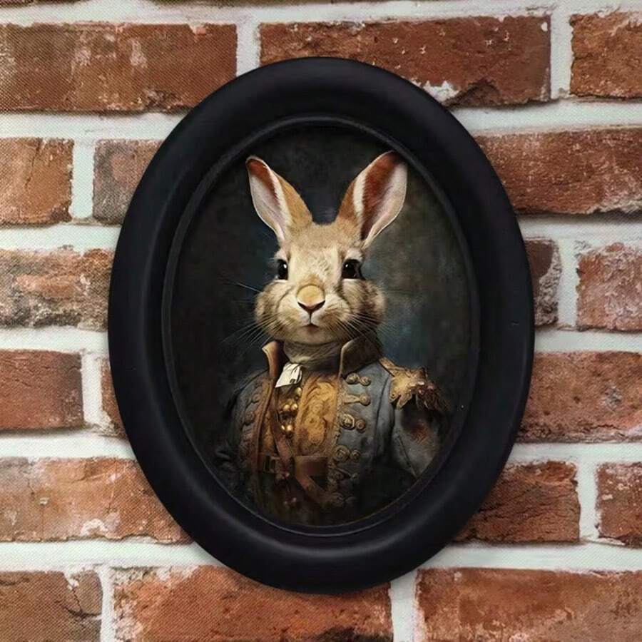 Gothic 3D Oval Photo Frame (4.16*5.25), Oval Wall Decor, Handmade Photo Transfer, Suitable For Home And Office Wall Decoration, Holiday Decor - With Frame, Perfect For Decorating Your Living Room Or Bedroom Walls