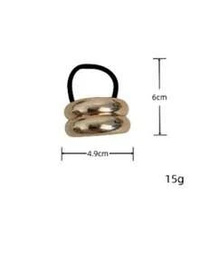 Minimalist Metal Ball Hair Tie, Elegant Hair Scrunchie Hair Rope For Women,Travel,Birthday - Multicolor - View 7