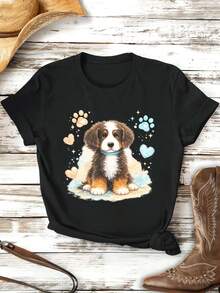 Dam-T-shirts - Svart - Visa 2