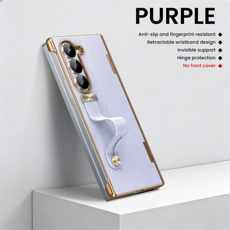 Ốp điện thoại Galaxy ZFold3/ZFold4/ZFold5/ZFold6/ZFold7, thiết kế dây đeo cổ tay có thể thu gọn, ốp điện thoại mỏng che phủ một nửa, ốp điện thoại thời trang đa năng, dòng Phoenix không có nắp trước, chỉ có thiết kế nắp lưng, ốp điện thoại che phủ một nửa.