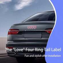 3D Heart-Shaped Car Logo Sticker, Self-Adhesive Car Badge, Easy To Install - Suitable For Most Vehicles - A - View 10