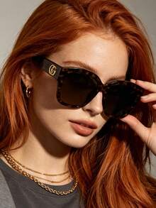 Gucci Vintage Style Unisex High-End Fashion Glasses For Daily Wear - Black - View 1