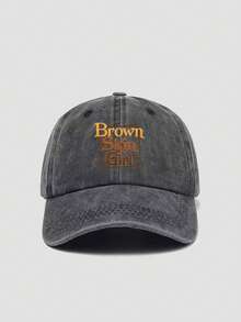 1顶做旧水洗印花棒球帽，男女通用弯檐软顶休闲遮阳帽，适合日常佩戴、度假、旅行 - A - 查看 6