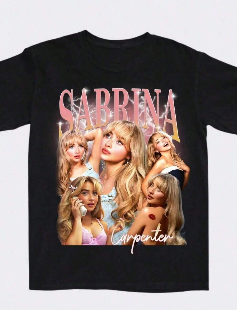 Summer Sabrina CarpenterS Album Short N Sweet T-Shirts Women Female Y2K Clothing Harajukusummer Outfits For Women;Unisex;Unisex BZSR - Đen 8 - Xem 1