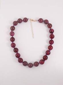 1pc Bohemian Style Round Geometric Resin Cloud Effect Beaded Rope Knotted Handmade Necklace, Suitable For Gifts And Daily Wear - Cloud Bead Knot Necklace - View 33
