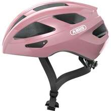 ABUS Rennradhelm Macator - sportiver Fahrradhelm für Einsteiger - auch für Zopfträger/-innen - für Damen und Herren - Rosa brillante rosa - Ver 9