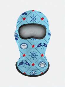 1 pieza Máscara facial cálida para niños - Máscara facial completa transpirable con protección solar adecuada para ciclismo y deportes al aire libre - 1 pieza de estampado para niños - Ver 8