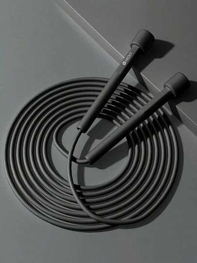 חבל קפיצה מתכוונן, יוניסקס, מתאים לכושר אירובי, אימון חדר כושר, עשוי PVC עם ידיות פלסטיק, קל משקל ומהיר לכושר חיצוני, אימוני ספורט ותחרויות