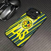 Logotipo amarillo y azul del Club América de fútbol.funda de teléfono Fundas compatibles con ,Apple,VIVO,OPPO,,, y Honor.Fabricadas en silicona TPU,ofrecen protección contra golpes y caídas. - Negro - Ver 3