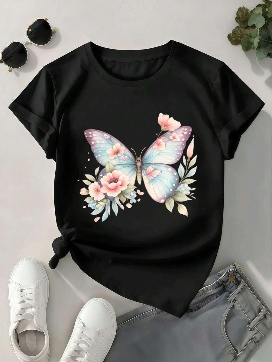 Women T-Shirts - Black - View 1