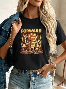 Women T-Shirts - Black - View 1