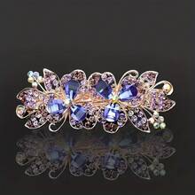 Women's Rhinestone Elegant Hair Clip, Ponytail Clip Hair Accessory - A - View 9