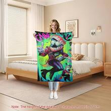 TADC Frog Jax Flannel Throw Blanket, The A-Amazing D-Digital Circus Cartoon Art Design, Soft Cozy Reversible Plush For Couch, Unique Pop Culture Gift For Fans,  Wall Home Decor For Bedroom Living Room - 多色11 - 查看 12