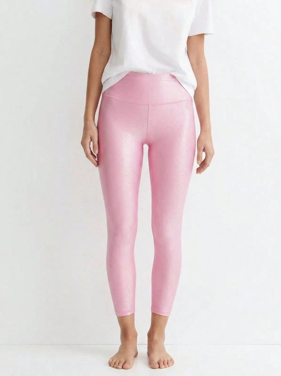 Alo Yoga Quần legging nữ cạp cao Alo Airlift 7/8 thấm hút mồ hôi thoáng khí ấm áp đa năng chắc chắn co giãn tốt dễ giặt nhanh khô thể thao ngoài trời chạy bộ yoga hàng ngày đi học màu hồng w5766r-hồng - hồng - Xem 1