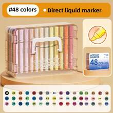 Direct Liquid Paintbrush Suitable For Art Students - 24/36/48/60/72/84 Colors Washable Painting Set - Multicolor - View 10