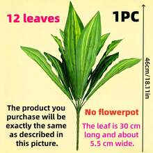 1pc Realistic Brazilian Green Ironwood Plant, Artificial Green Plant, Suitable For Home And Garden Decor, With Delicate Leaf Texture, Suitable For Indoor And Outdoor Use: Wedding Party, Balcony, Yard, Gardening Photography, Autumn, Christmas, Halloween, Thanksgiving Anniversary (Pot Not Included), Party Decoration - Green - View 14