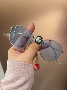 1 chiếc kính thời trang trẻ em gọng kim loại tròn kiểu retro chất lượng cao, tròng kính màu hồng, phù hợp cho cả bé trai và bé gái, dùng cho các bữa tiệc ngày lễ, du lịch ngoài trời, kỳ nghỉ biển, làm đạo cụ chụp ảnh và phụ kiện đeo hàng ngày. - Nhiều màu - Xem 16