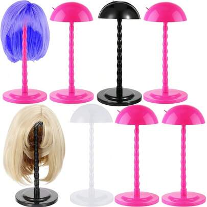 Wig Holder,Removable Portable No-Slip Wigs Head Stand For Display,Storage,Styling,Travel Wigs Holder Stand & DIY Practice Hat Holder