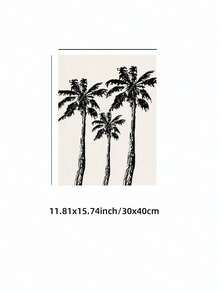 1/3pcs Frameless Coastal Theme Wall Art, Beach Pattern Neutral Beach Poster, Surfboard Locals Only Palm Tree Pattern, Dorm Room Decoration Best Gift, Back To School, Room Decor Bedroom, Funkyposters - Coastal - View 12