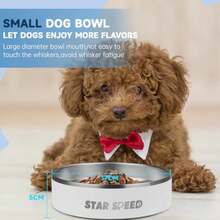 StarSpeed Stainless Steel Dog Bowls With Rubber Bottom Non-Slip Double Wall Metal Outdoor Dog Food And Water Bowls Weighted Insulated Pet Feeding Bowl For SmallMedium Sized Dogs Or Cats - Trắng - Xem 7