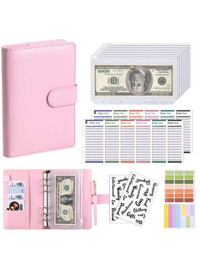 A6 Size Budget Binder With Cash Envelopes, For Budgeting, Fund Management, Cash Envelope System