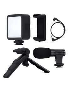 Tripie Para Telefono Celular con Luz Led, Microfono Y Control - Negro - Ver 11