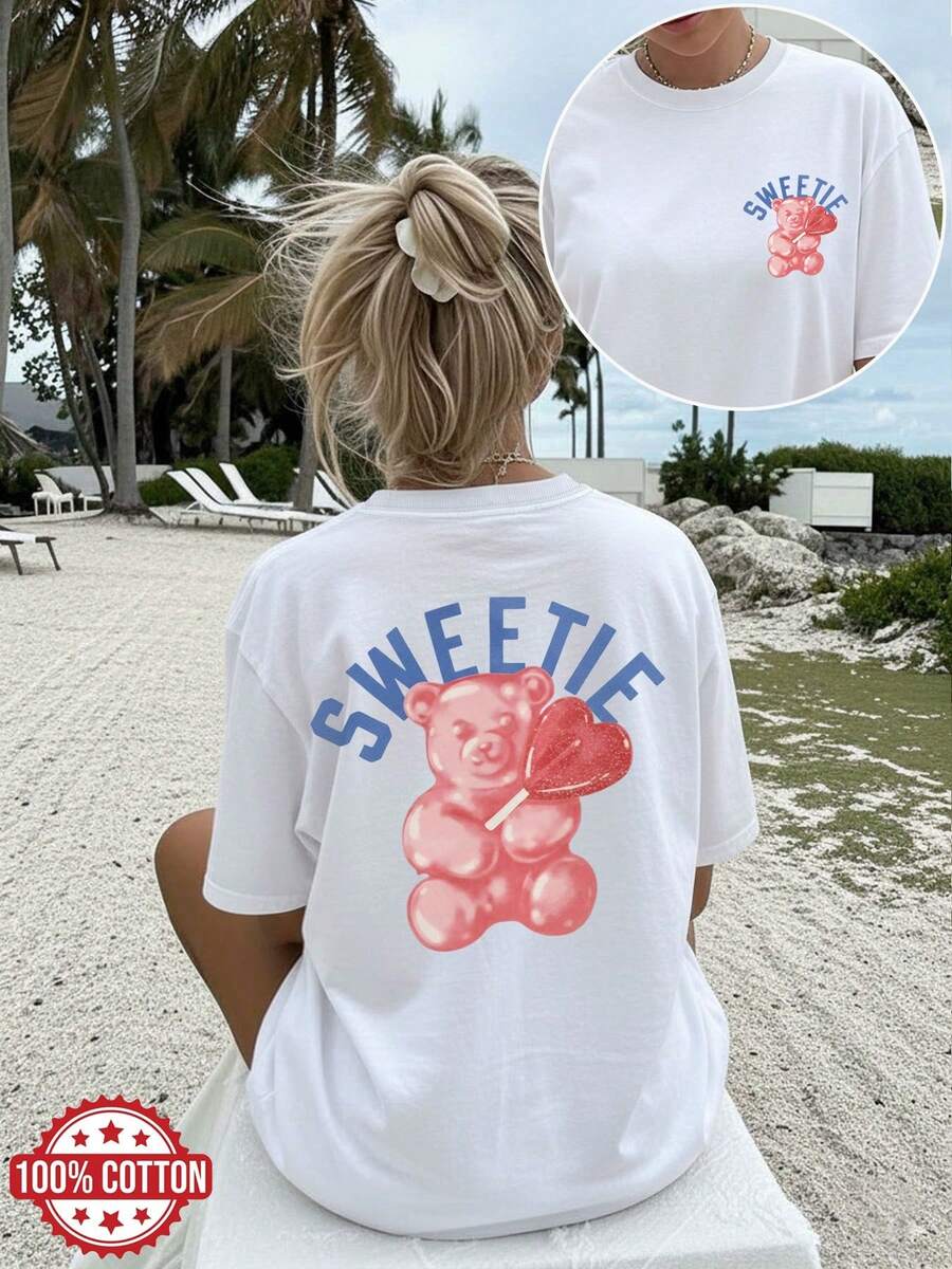 Plus Size T-Shirts - White - View 1